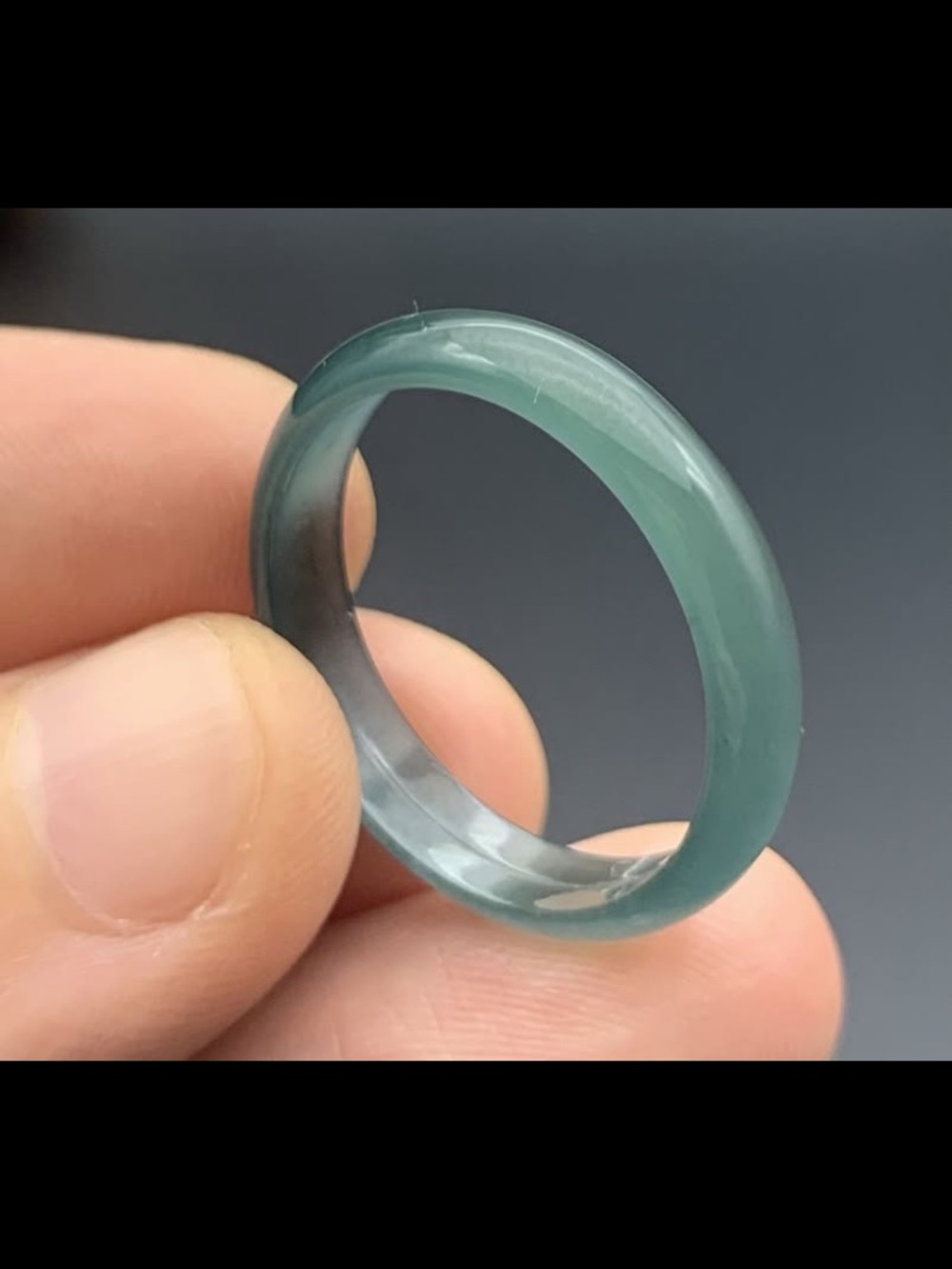 Green certificate jadeite jade jewelry luck joyful happiness thin ring size10